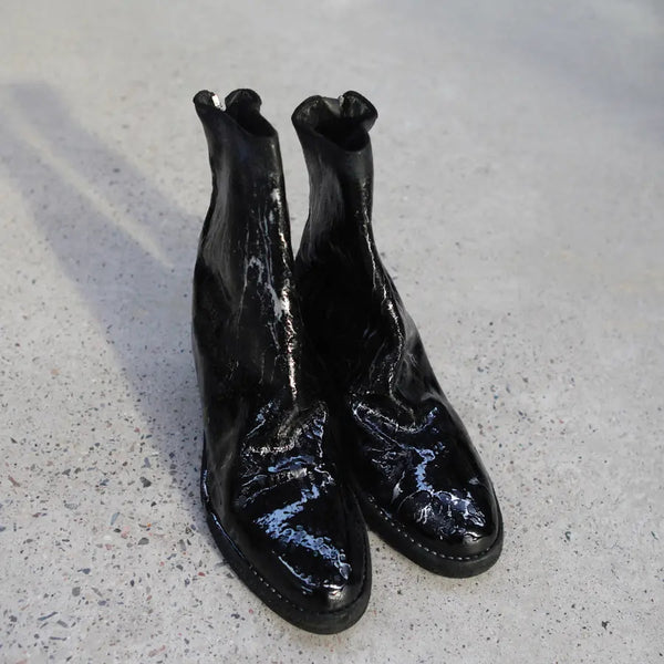 Guidi Goat Full Grain Texas Boots VG05 Black Bright
